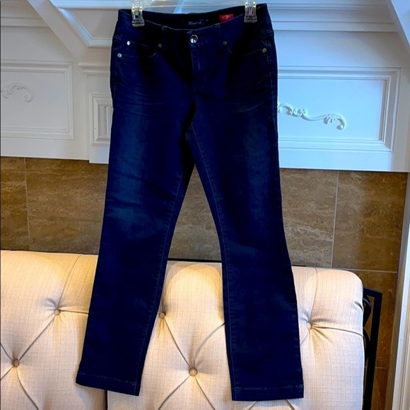LEVEL 99 Lily Crop Skinny Straight Dark Denim Jean - Picture 1 of 11